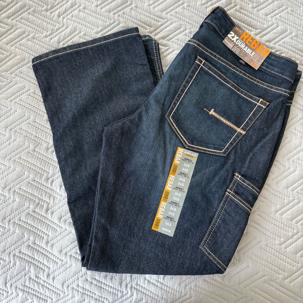 Ariat Rebar Mid Rise DuraStretch Riveter Boot Cut Jean NWT 34S